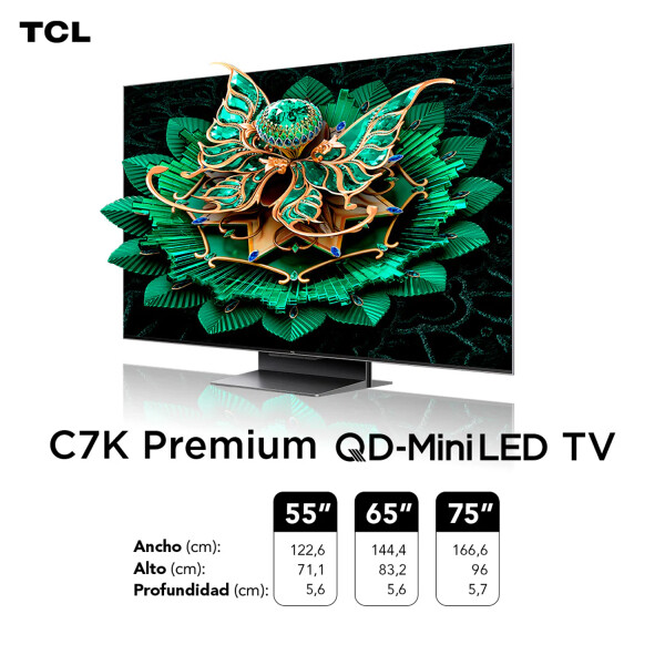 Smart Tv 75 Tcl 75c7k Qled 4k Uhd Hdr Google Tv Dolby TV 75 TCL MINILED 75C7K