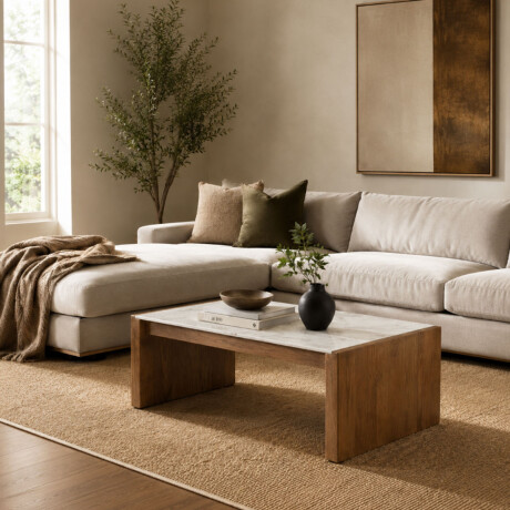 MESA DE CENTRO SQUARE Acacia - UNICO
