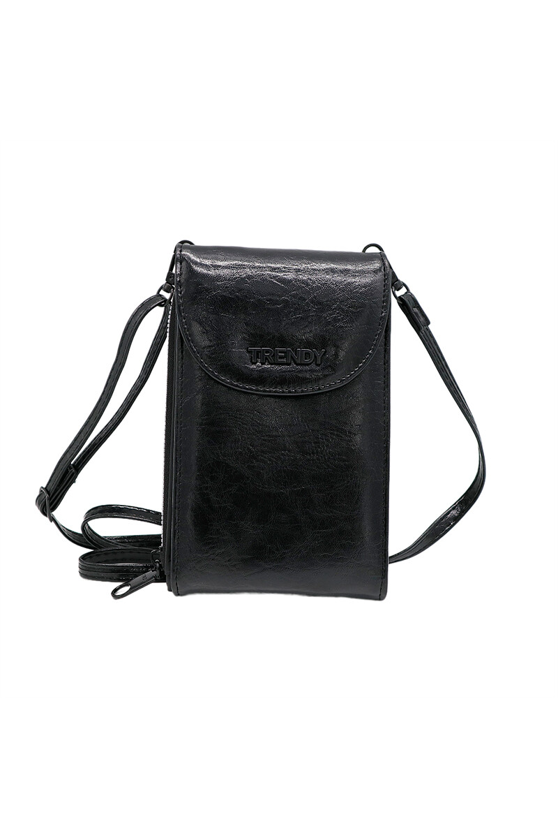 Billetera con correa desmontable - Negro 