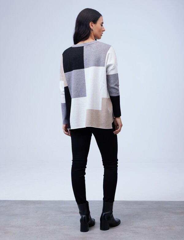 Buzo Colorblock GRIS/MULTI