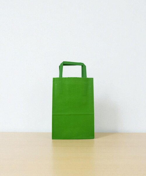 Bolsa lisa acuario 14x08x20 cm VERDE