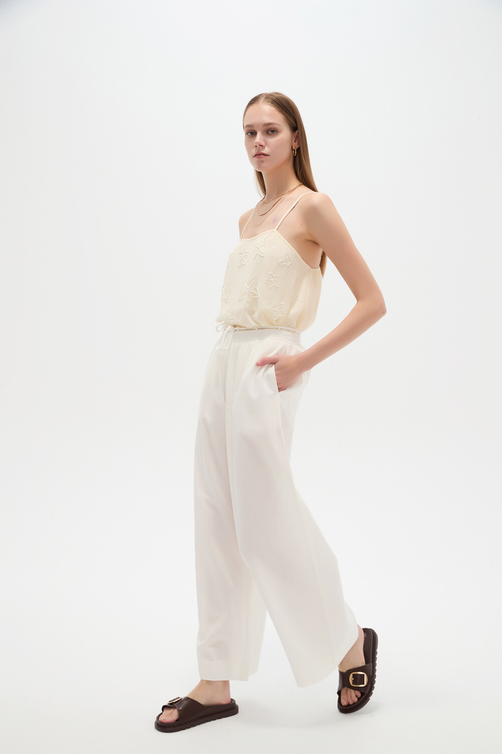 Pantalon Alvori Marfil / Off White