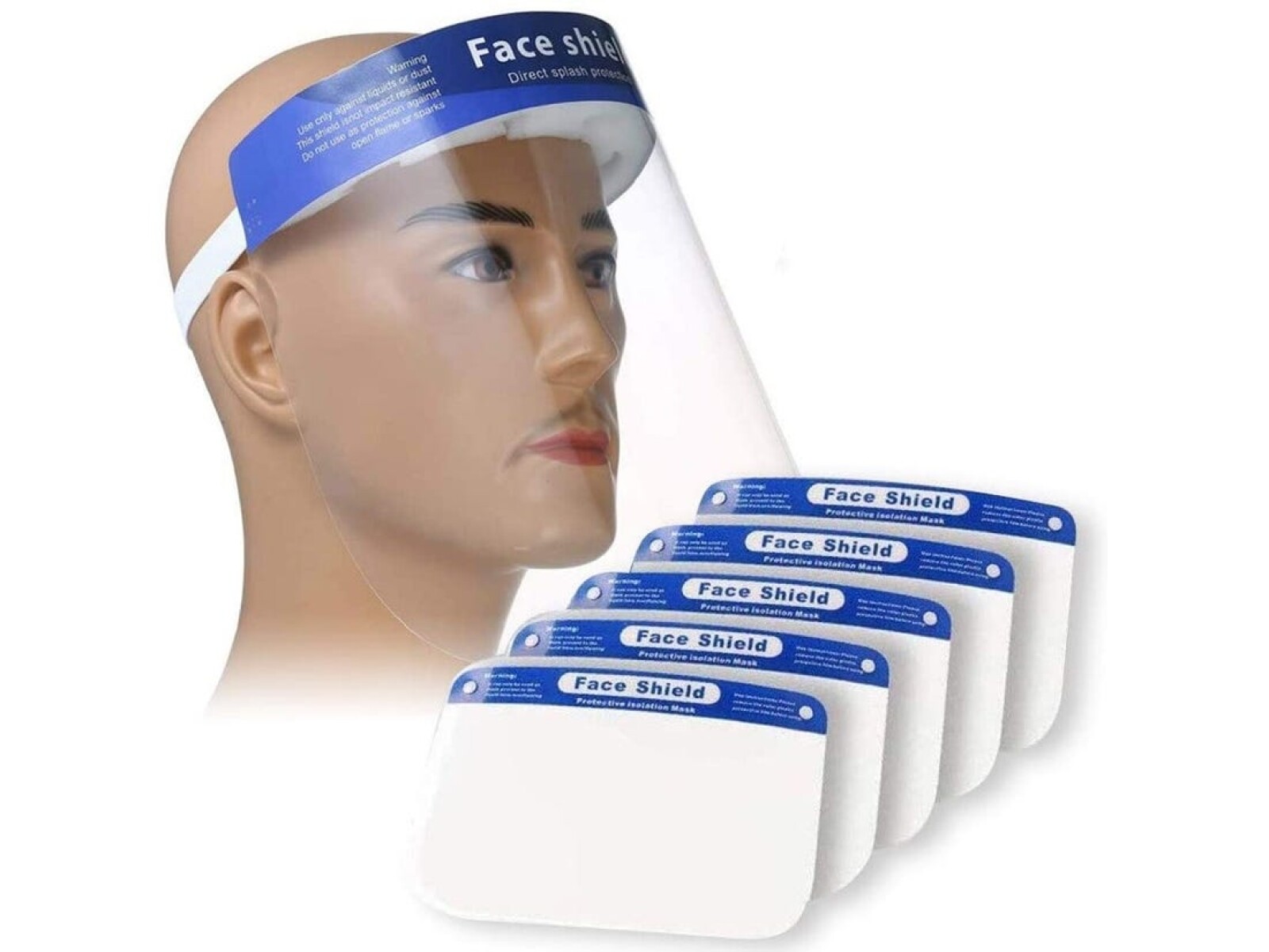 CCN ESCUDO FACIAL PLÁSTICO CON VINCHA PACK 24 UNIDADES 