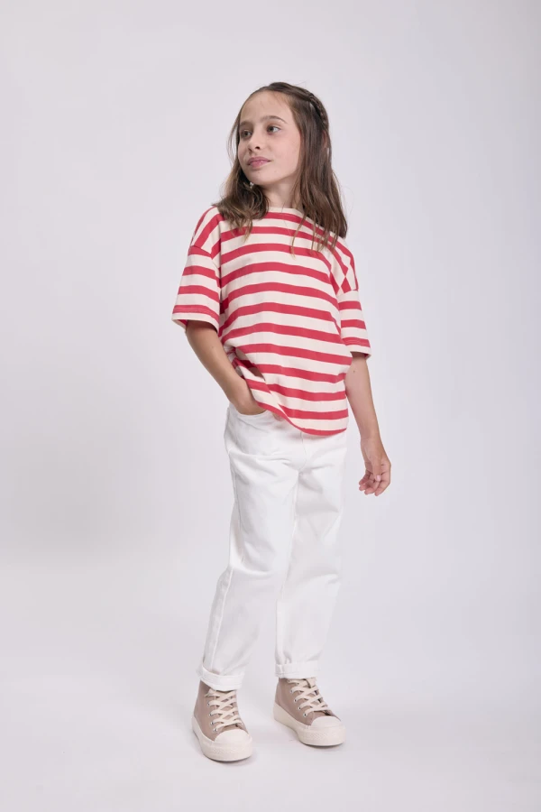 Pantalón jean slouchy Blanco