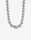 Collares Cortos Metal Collar Bolones - Plateado Rodio