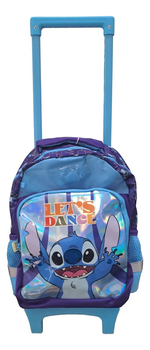 Mochila 35cm Stitch Carrito Celeste Stitch 