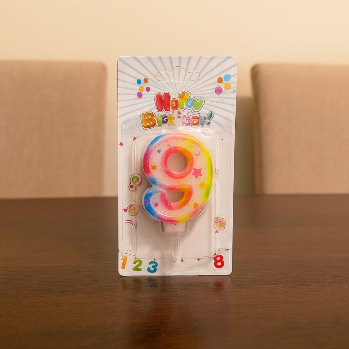 VELA DE CUMPLEAÑOS ESTRELLAS N9 