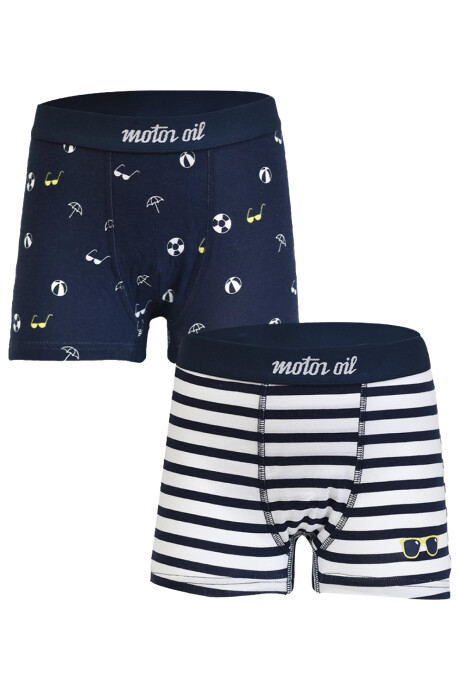 Pack x2 Boxer estampado con diseño de playa