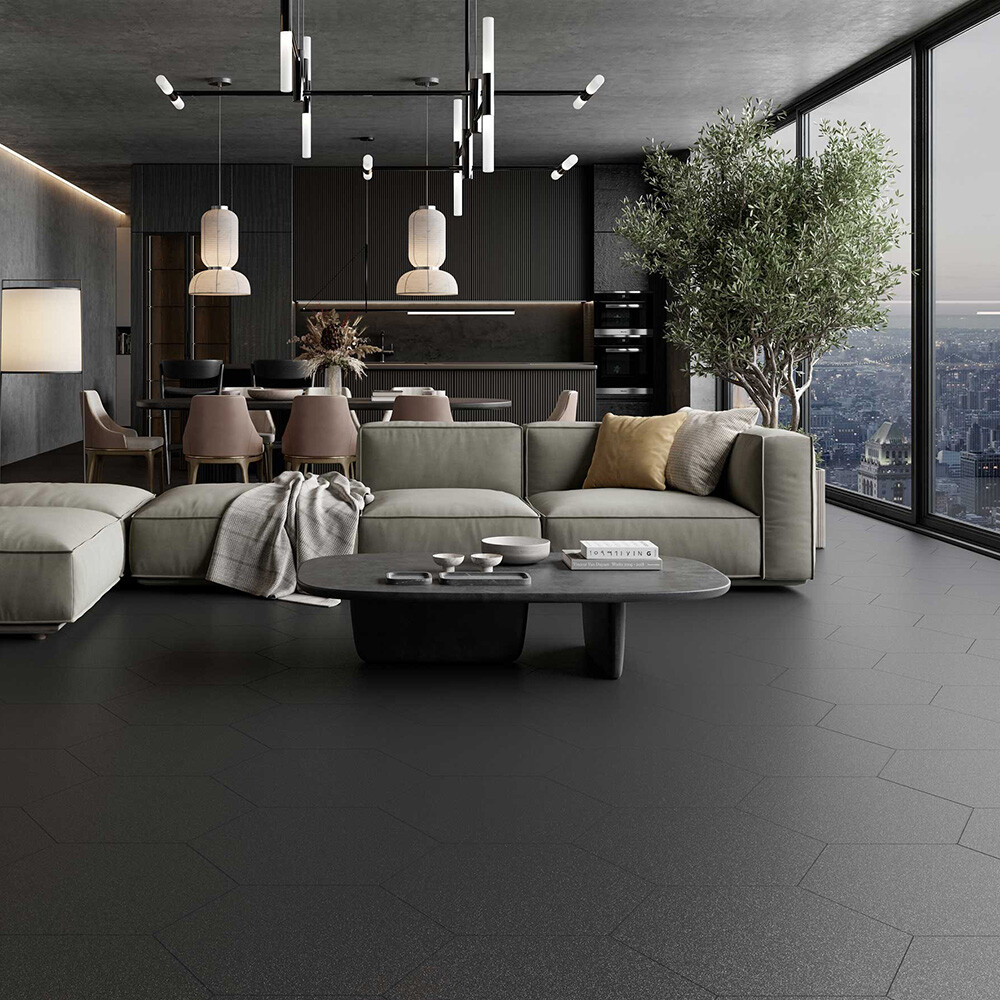 PORCELANATO ARGOS MATTE BLACK "A" 56X48 CM Porcelanato Argos Matte Black "a" 56x48 Cm