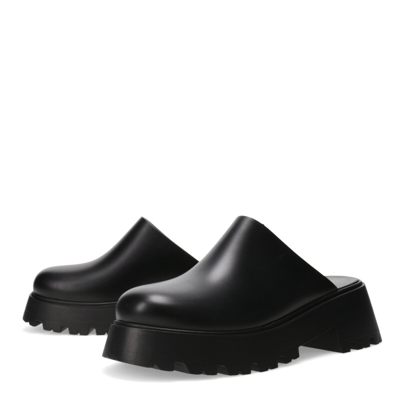 Zuecos de Mujer Miss Carol LIA con plataforma de goma Negro