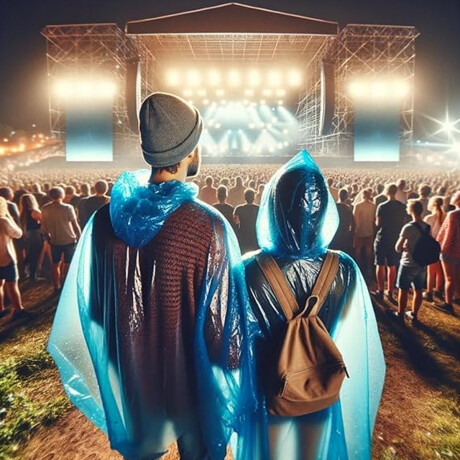 Capa Poncho Pilot con Capucha para Lluvia Impermeable Azul