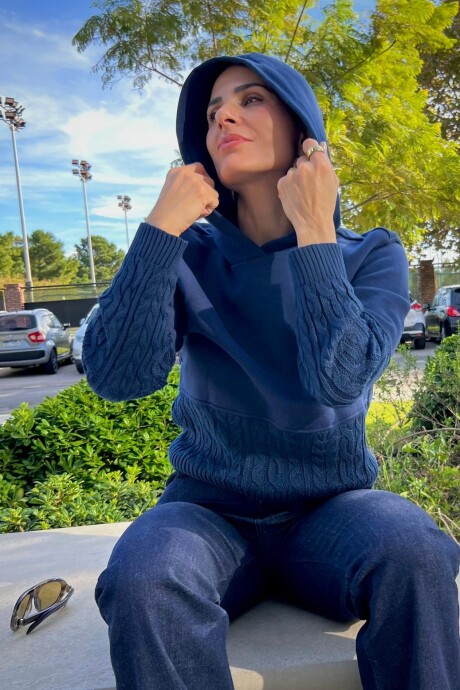 Buzo con capucha Regina Azul