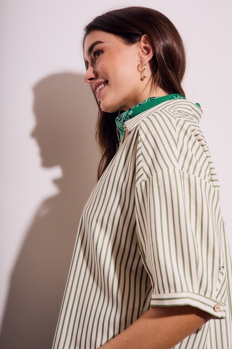 Camisa A Rayas Nácar