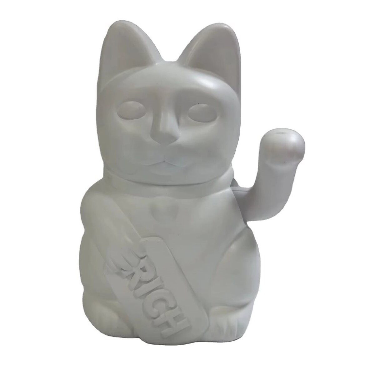 GATO DECORATIVO 12.5x10.5x16.5CM BLANCO/PAZ 