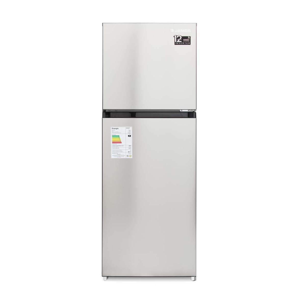 HELADERA JAMES FRÍO SECO - INVERTER GRIS RJ 275 INV INOX 