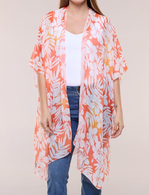 Kimono Flores ANARANJADO/MULTI