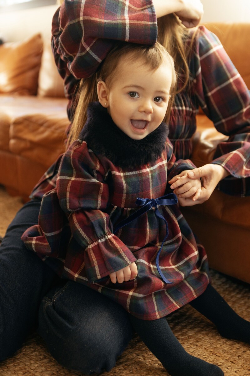 Little Dress - Bordeaux / Azul 