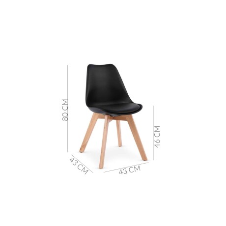 Silla Eames acolchonada con patas de madera 1,Blanco,Blanco