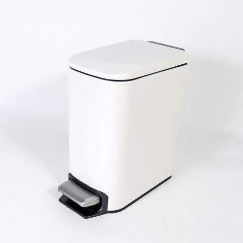 BASURERO INOX BLANCO C/PEDAL 8LTS Unica