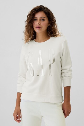 Buzo Deportivo Logo Gap Mujer New Off White