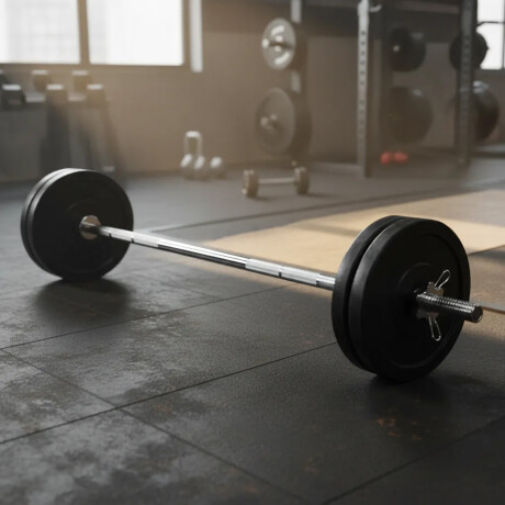 Barra Recta de Hierro Maciza Para Banco Pesas 150cm C/Roscas Plateado