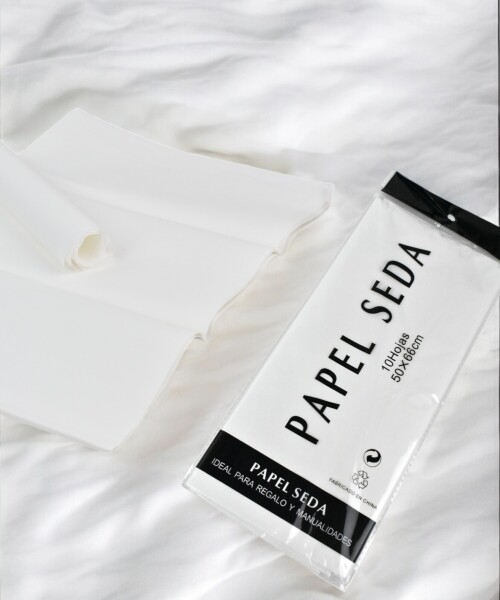 Papel seda 50x66 cm. paquete x 10 BLANCO