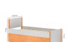 Cama 1 plaza - Madera Maciza con baúl - Flow Square Cama 1 plaza - Madera Maciza con baúl - Flow Square