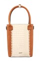 CARTERA MATERA TERRANO DE MANO BRANDY CROCO