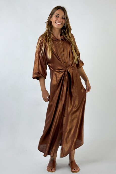 VESTIDO COGNAC Cobre
