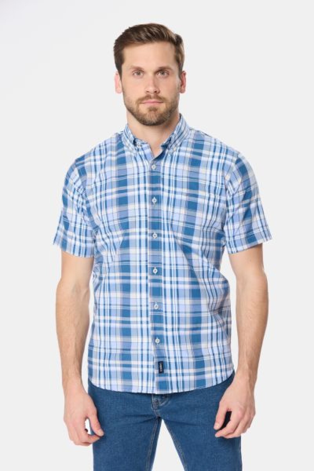 CAMISA SPORT A CUADROS Azul