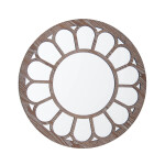 ESPEJO CIRC MARCO DISEÑO FLOR D50CM PATINA BLANCO ESPEJO CIRC MARCO DISEÑO FLOR D50CM PATINA BLANCO