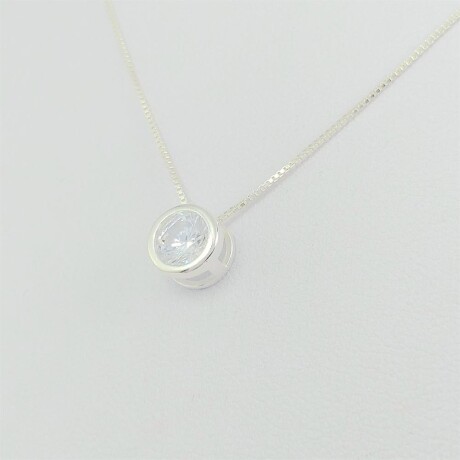 Conjunto de cadena de plata con punto de luz con circonia. Conjunto de cadena de plata con punto de luz con circonia.