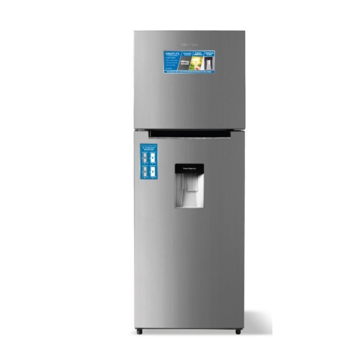 HELADERA INVERTER FRIO SECO C/DISP 342L - INOX - SMARTLIFE 