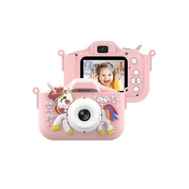 Camara de fotos infantil unicornio Rosada