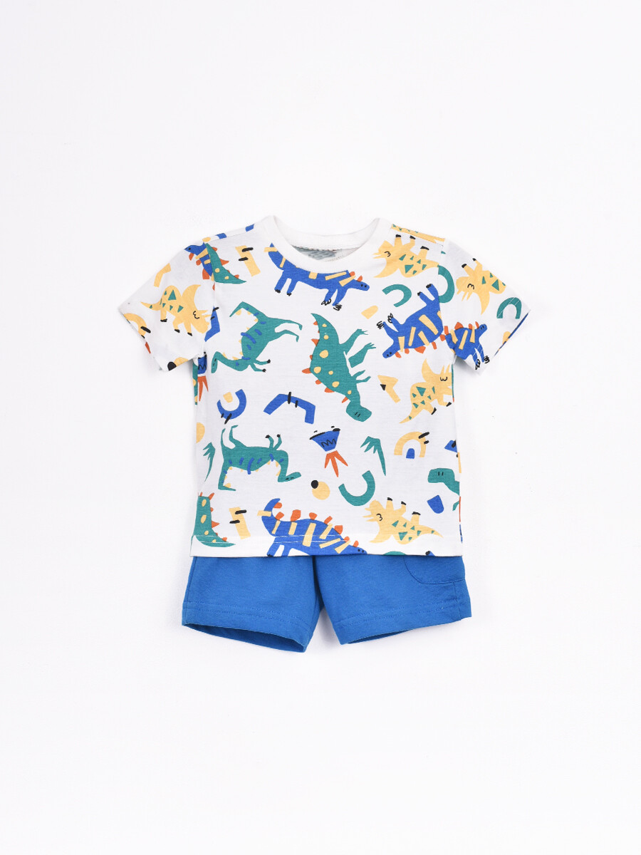 REMERA + SHORT CONJUNTO - AZUL 