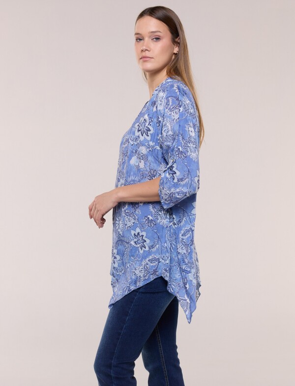 Blusa Flores CELESTE/MULTI