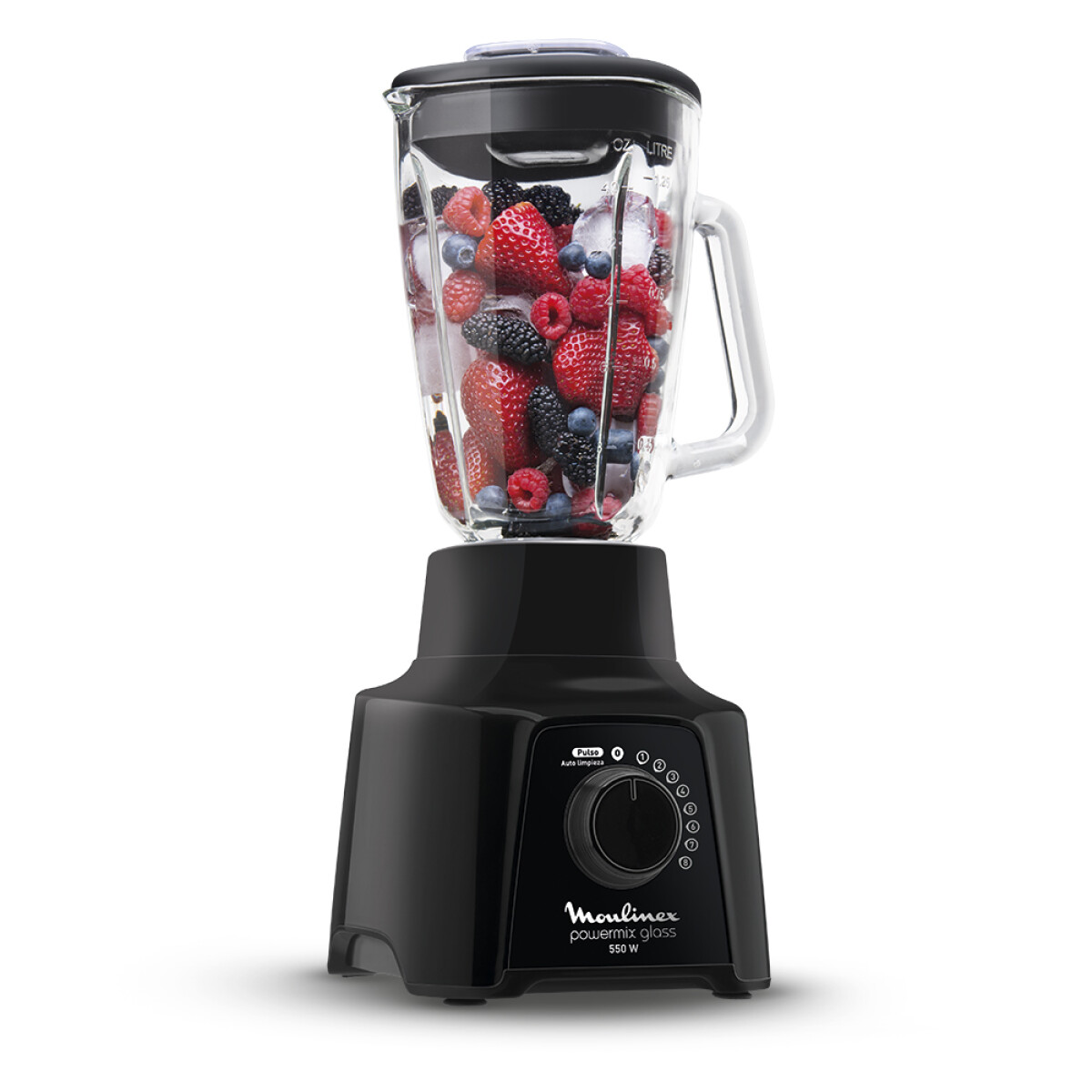 Licuadora Moulinex Powermix, Jarra De Vidrio, 8 velocidades, color negro. 
