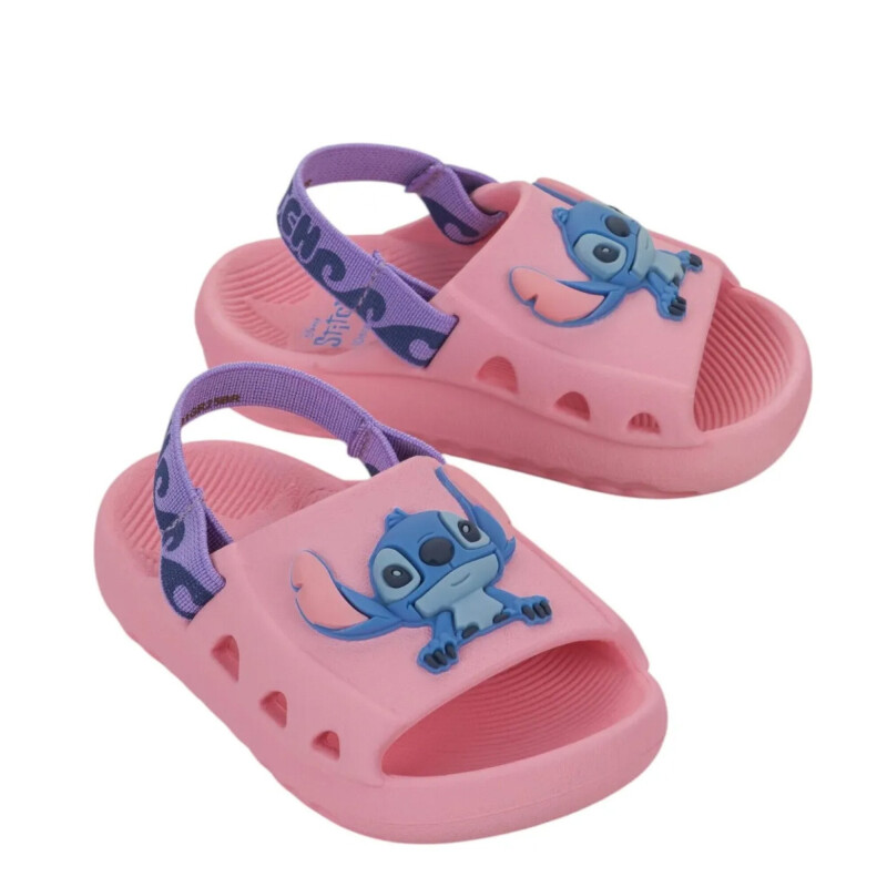 Sandalias Infantiles Disney Slide Baby Rosado - Azul