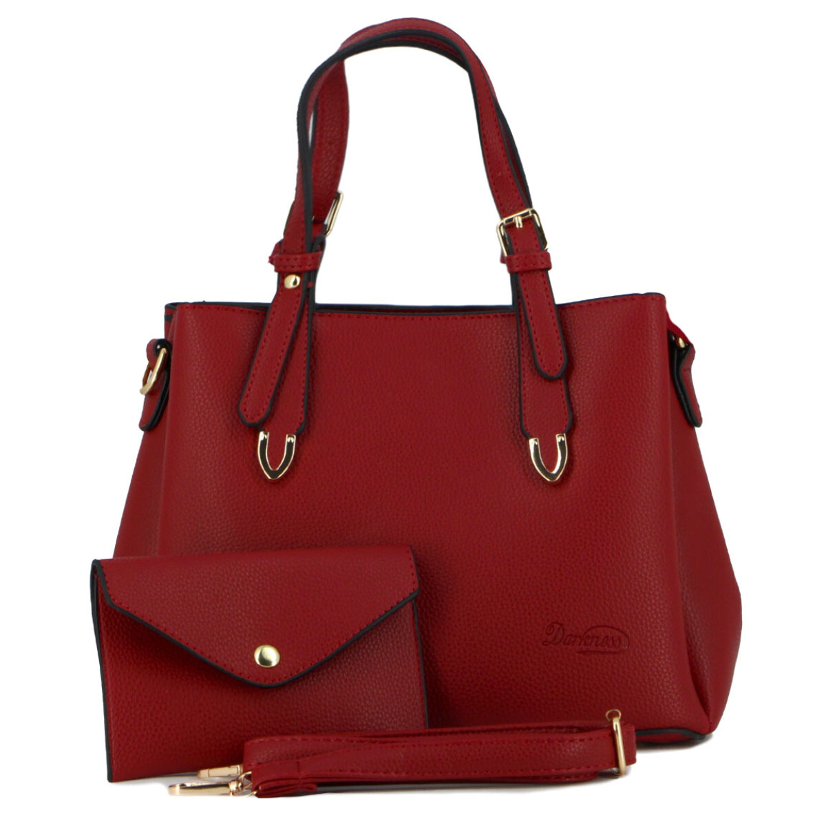 Cartera Mujer Darkness C/correa Y Monedero - Bordo 