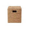 CESTA CUAD YUTE BEIGE C/TAPA 28X28X34CM Unica