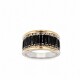 Anillo plata y oro con zirconias negras Anillo plata y oro con zirconias negras