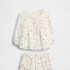 G LS LACE BBL SET IVORY FROST FLORAL