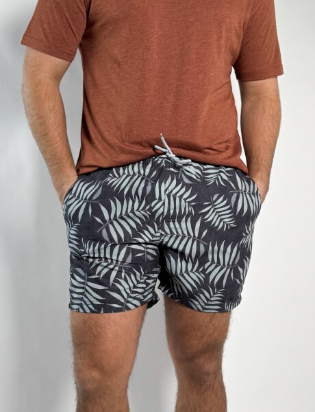Short de baño estampado Cerati Topo