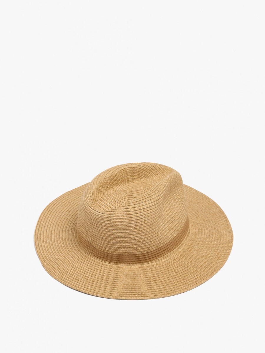 Sombrero Con Efecto Rafia camel