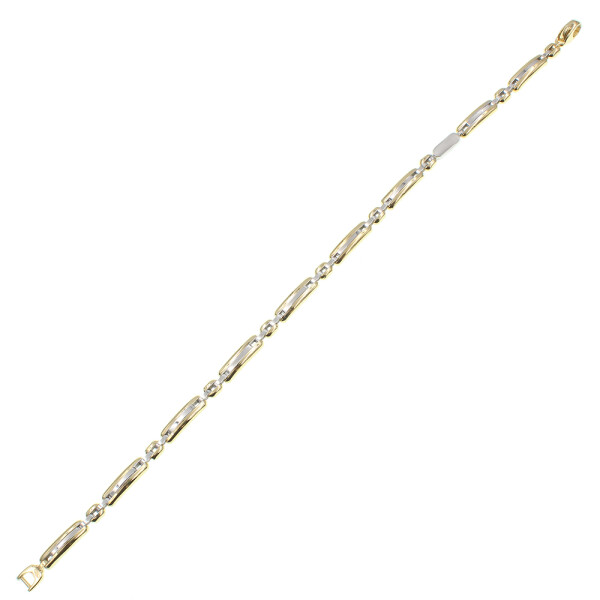 Pulsera de hombre Victor de dos tonos de oro 18k Pulsera de hombre Victor de dos tonos de oro 18k