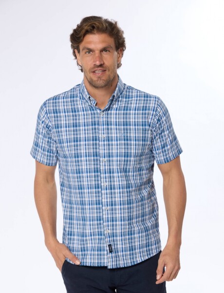 CAMISA SPORT A CUADROS Azul