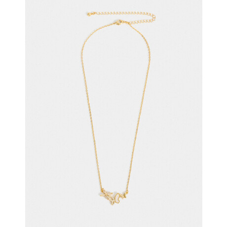 Cadena Corta Con Dije Bañado En Oro Dorado