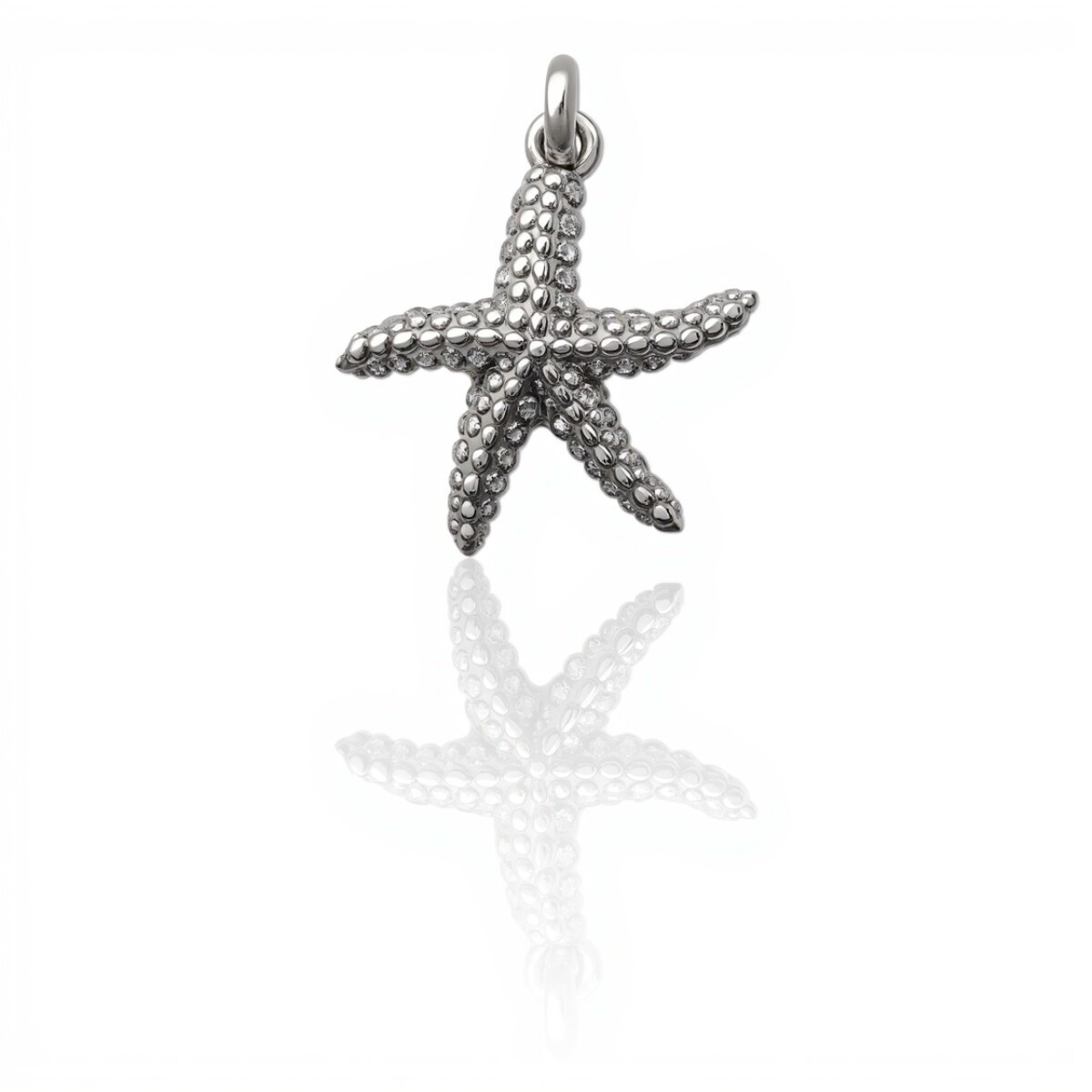 Dije Colgante Estrella de Mar-Plata 925 inflada-Sin Piedra-CP3358 - sinpiedra 