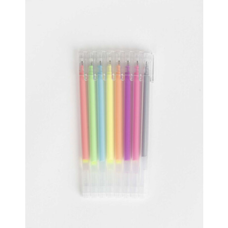 Set De Lapiceras Con Glitter Combinacion Multicolor