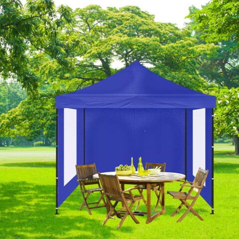Gazebo Plegable con Paredes y Ventanas 3x3 Para Playa o Jardín Autoarmable Color Azul Gazebo Plegable 3x3 M Autoarmable Ventanas Jardin Toldo Uv Color Azul